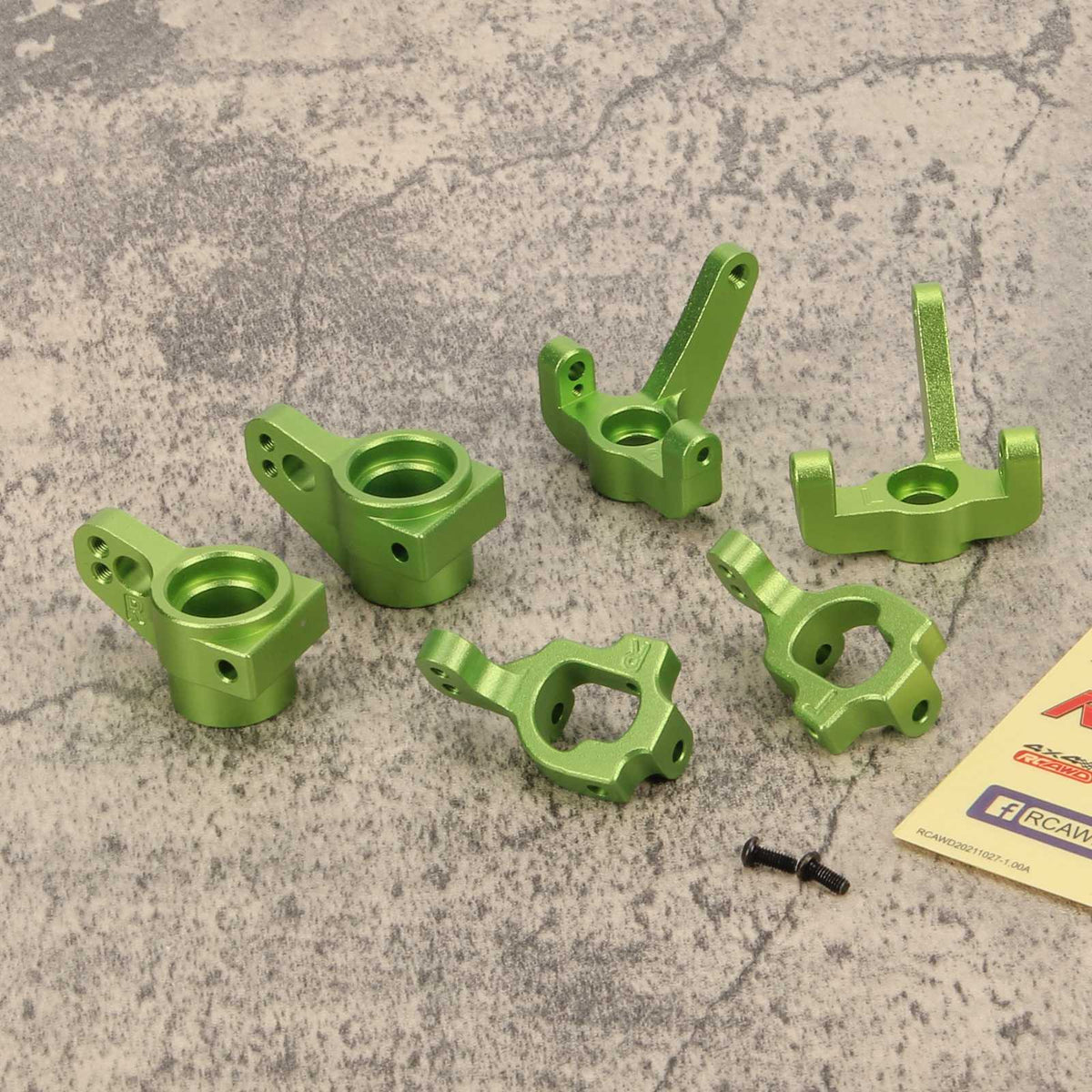 RCAWD Losi 22S Green RCAWD Losi 22s Upgrades Caster Block & Rear Hub & Front Spindle Set for Camaro