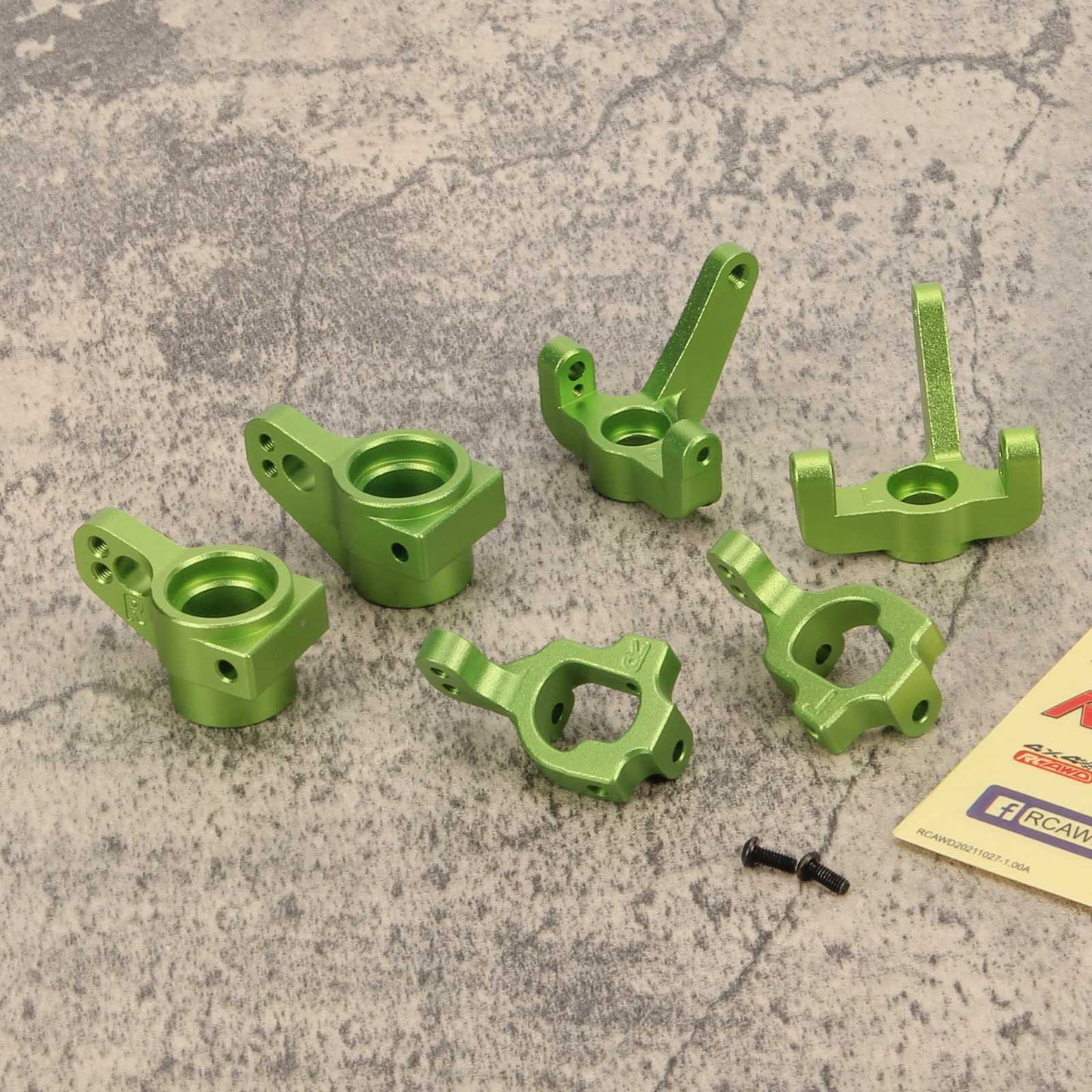 RCAWD Losi 22S Green RCAWD Losi 22s Upgrades Caster Block Set & Rear Hub Set & Front Spindle Set 6pcs for Camaro Ford F100