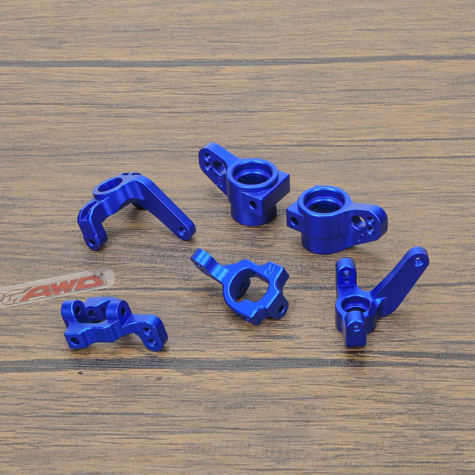 RCAWD Losi 22S Navy Blue RCAWD Losi 22s Upgrades Caster Block Set & Rear Hub Set & Front Spindle Set 6pcs for Camaro Ford F100