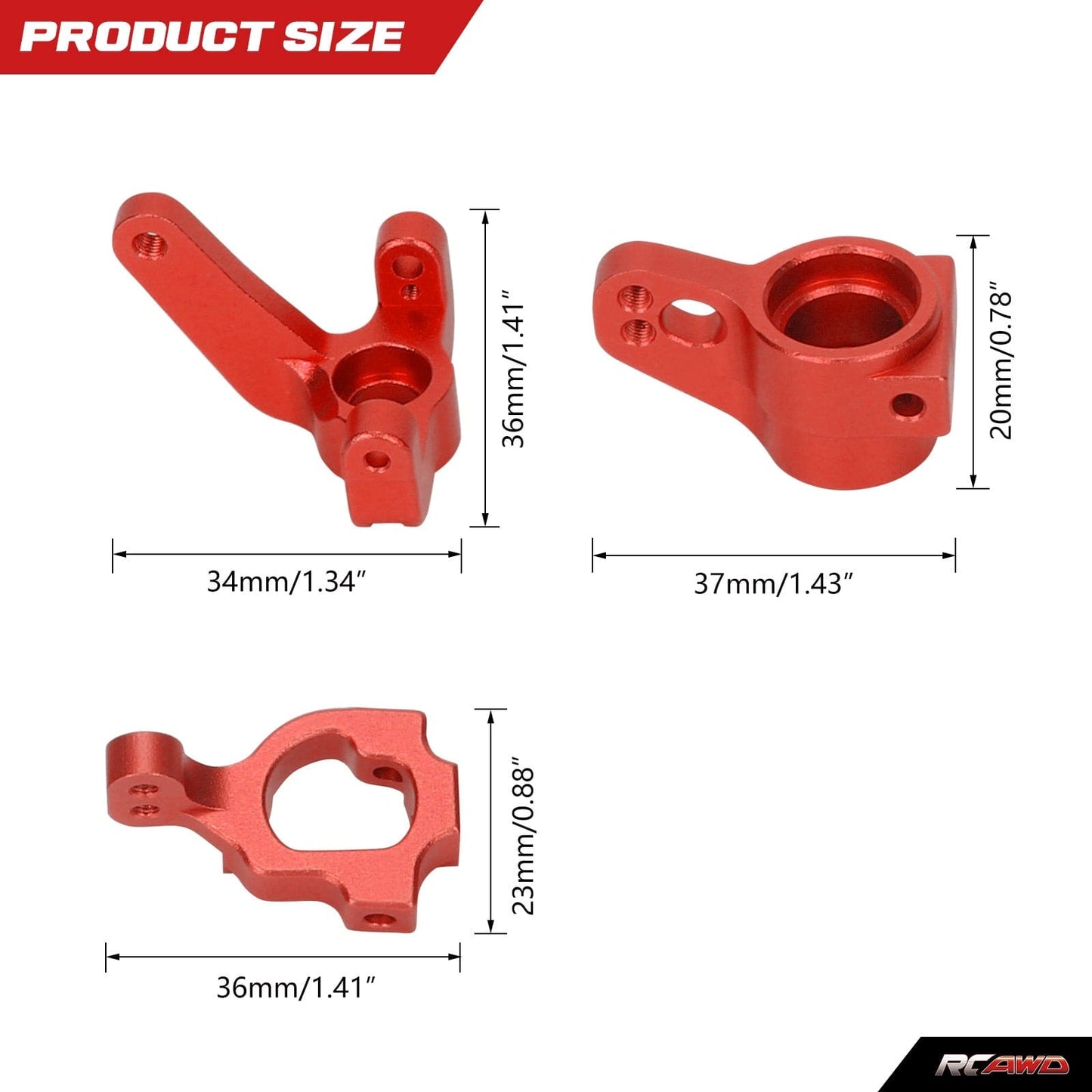 RCAWD Losi 22S RCAWD Losi 22s Upgrades Caster Block & Rear Hub & Front Spindle Set for Camaro