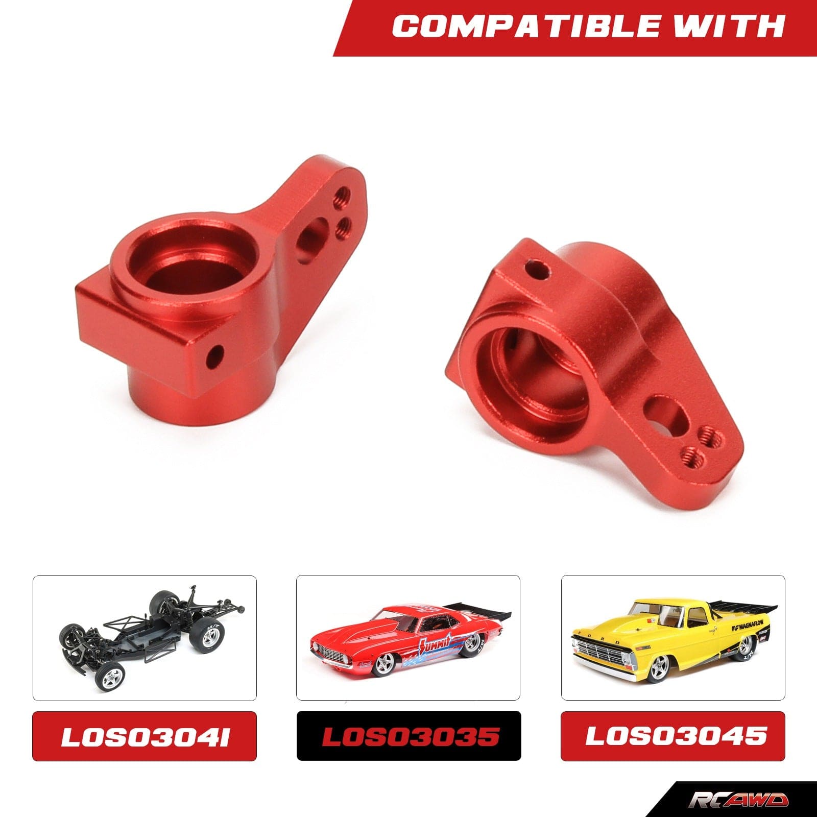 RCAWD Losi 22S RCAWD Losi 22s Upgrades Rear Hub Set for