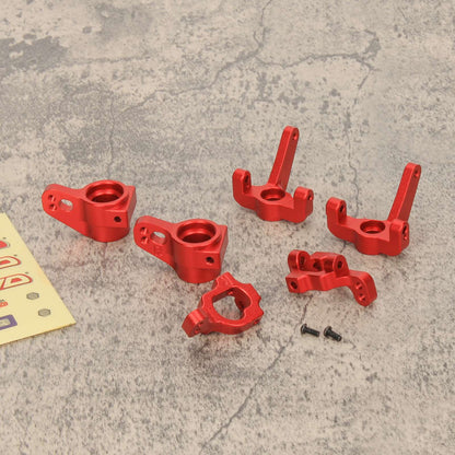 RCAWD Losi 22S Red RCAWD Losi 22s Upgrades Caster Block Set & Rear Hub Set & Front Spindle Set 6pcs for Camaro Ford F100