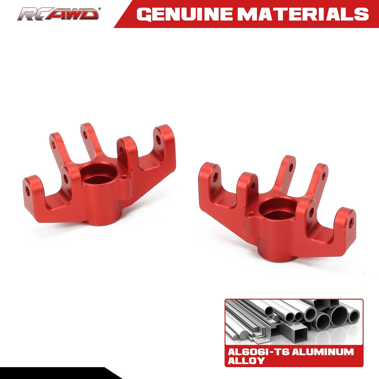 RH RCAWD Losi Baja Rey 2.0 Aluminum Front Hub Spindle Set