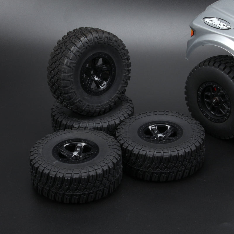 RCAWD 119 *47mm Mounted 5 Spokes Square Tires for Losi Baja Rey - RCAWD