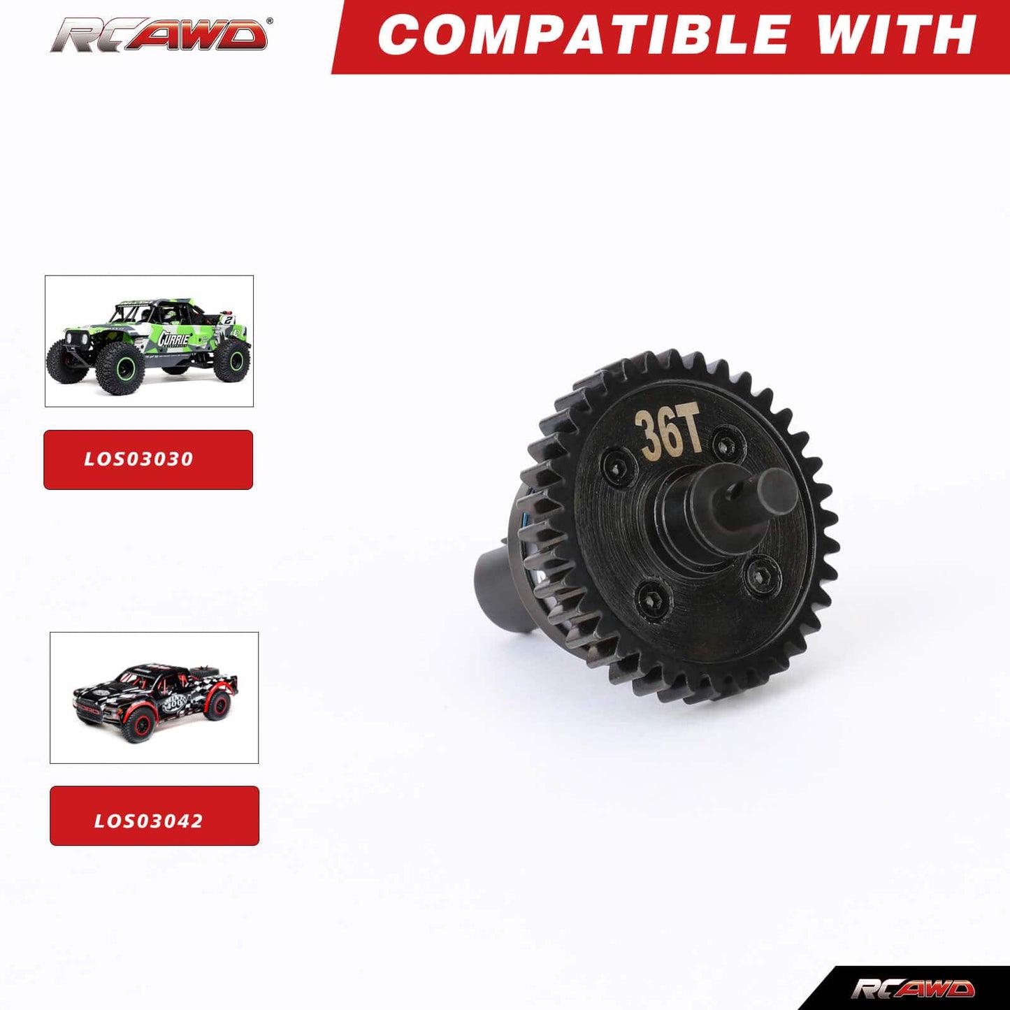 RCAWD losi baja rey Center Differential Assemblies RCAWD Center Differential Assemblies Set For Losi 1/10 Series
