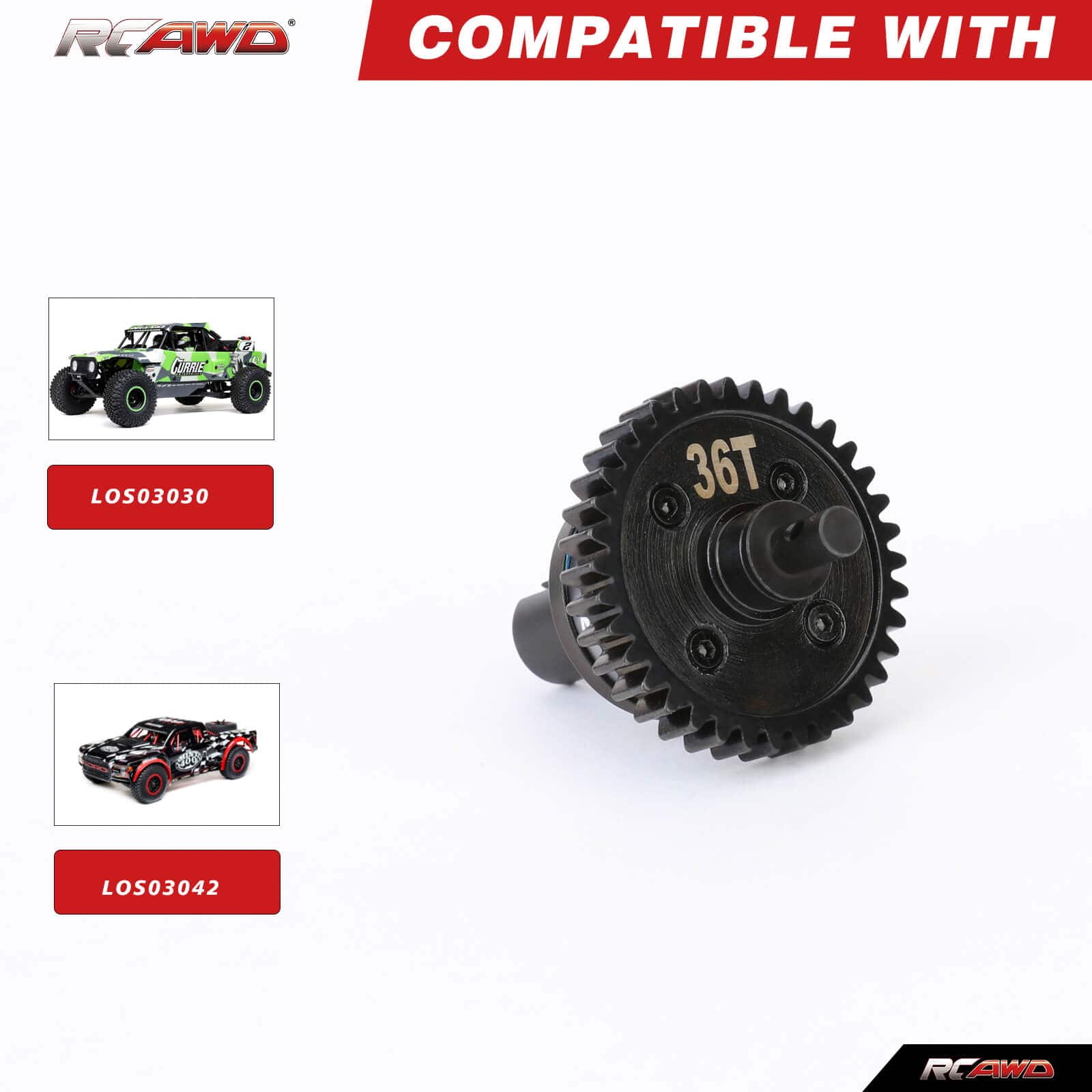 RCAWD losi baja rey Center Differential Assemblies RCAWD Center Differential Assemblies Set For Losi 1/10 Series