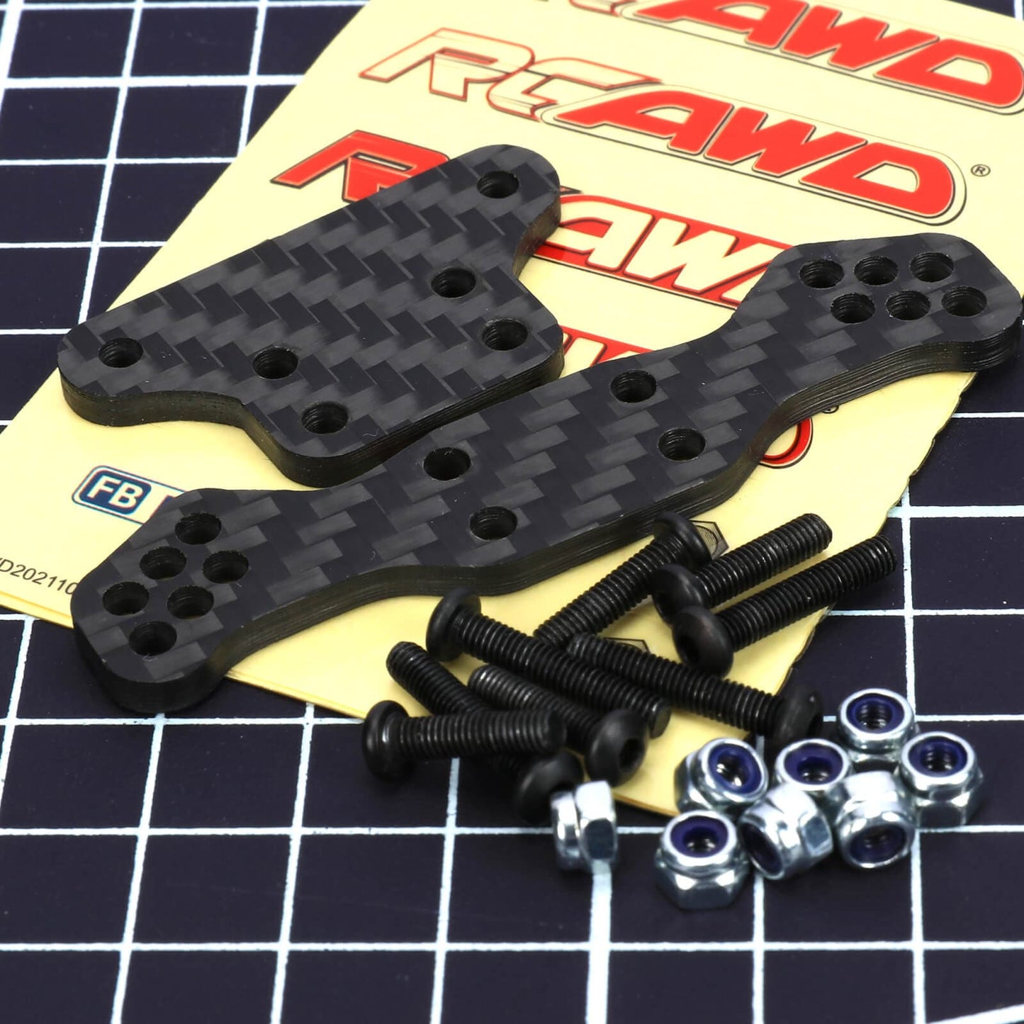 RCAWD Losi Baja Rey Hammer Rey upgrades Carbon fiber front shock tower extended shock stroke - RCAWD