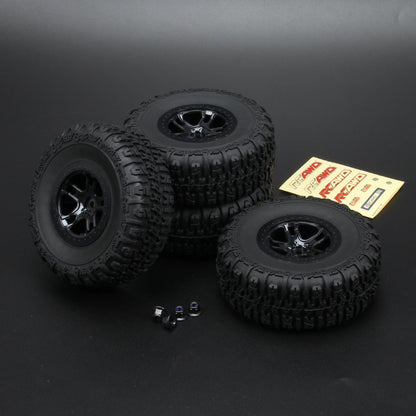 RCAWD losi baja rey # Pattern Tires RCAWD Losi Baja Rey 119*47mm  Mounted Tires  Pre-glued 10 Spokes 4pcs