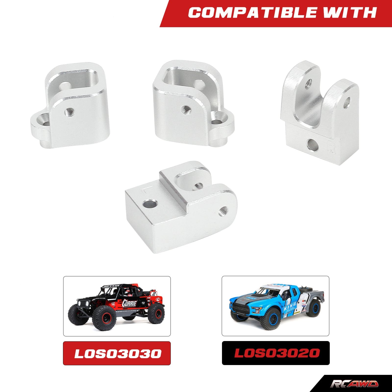 RCAWD losi baja rey RCAWD 1/10 Losi Baja Rey Hammer Rey upgrades Axle Housing Upper Track Rod Mount