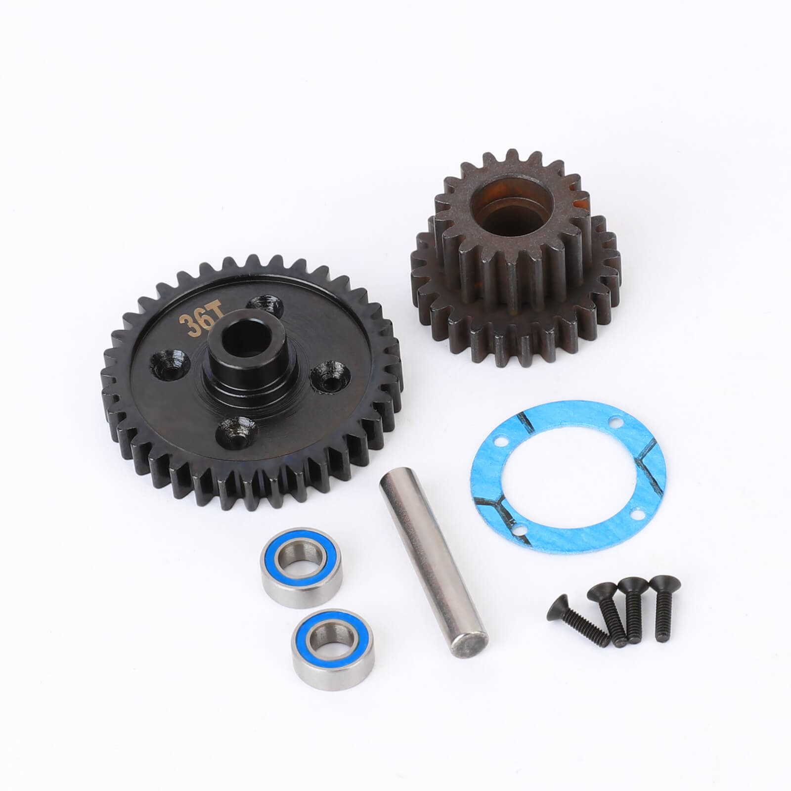 RCAWD losi baja rey RCAWD 36T Steel Center Differential Reduction Spur Gear Set For Losi 1/10 Baja Rock Hammer Rey