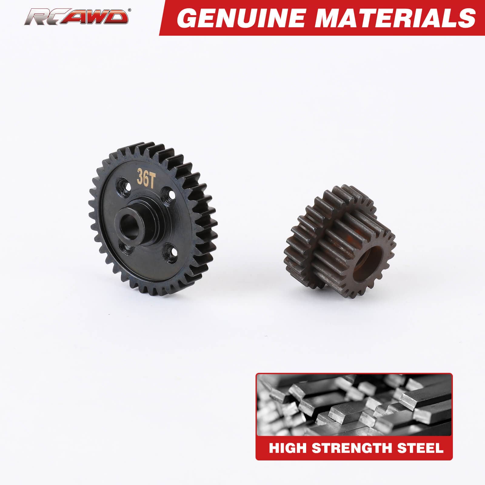 gear hammer RCAWD 36T Steel Center Differential Reduction Spur Gear Set For Losi 1/10 Baja Rock Hammer Rey Spur Gear