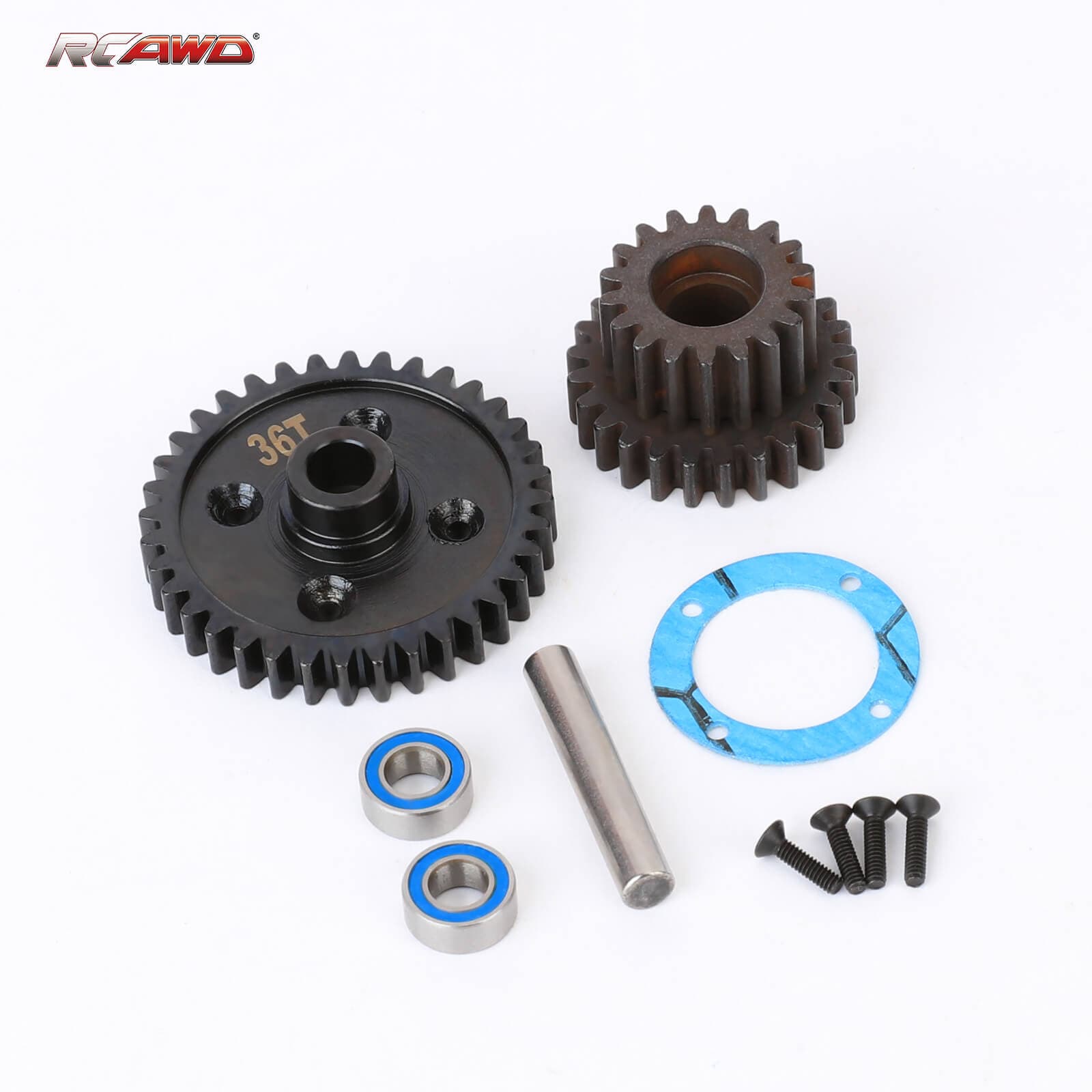 RCAWD losi baja rey RCAWD 36T Steel Center Differential Reduction Spur Gear Set For Losi 1/10 Baja Rock Hammer Rey