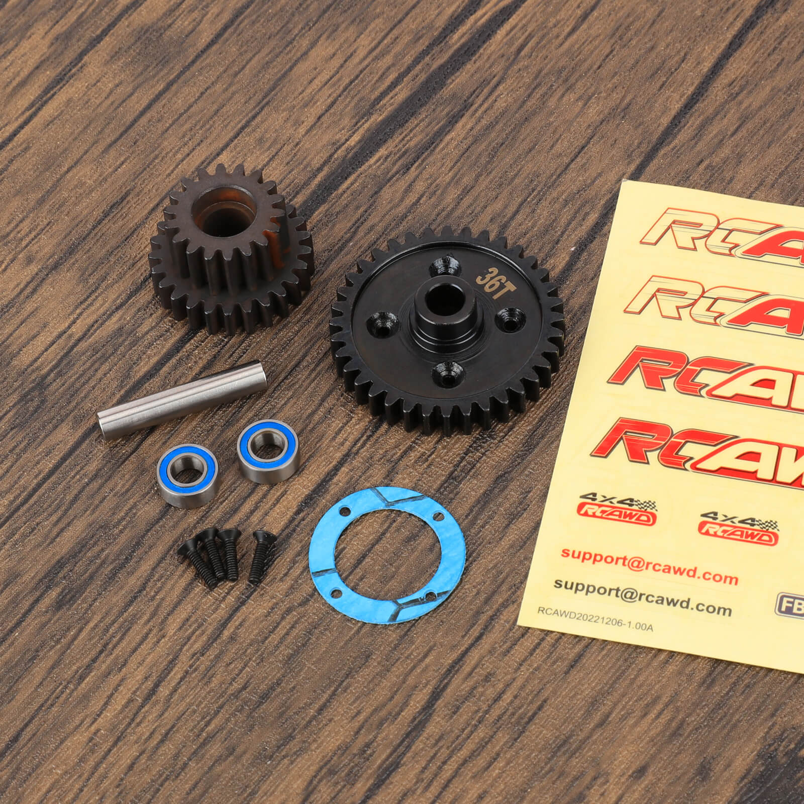 RCAWD losi baja rey RCAWD 36T Steel Center Differential Reduction Spur Gear Set For Losi 1/10 Baja Rock Hammer Rey