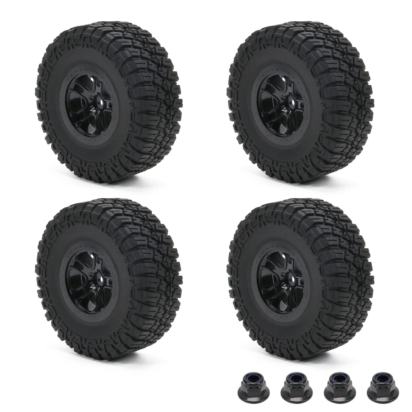 RCAWD losi baja rey RCAWD Losi Baja Rey 119*47mm  Mounted Tires  Pre-glued 10 Spokes 4pcs