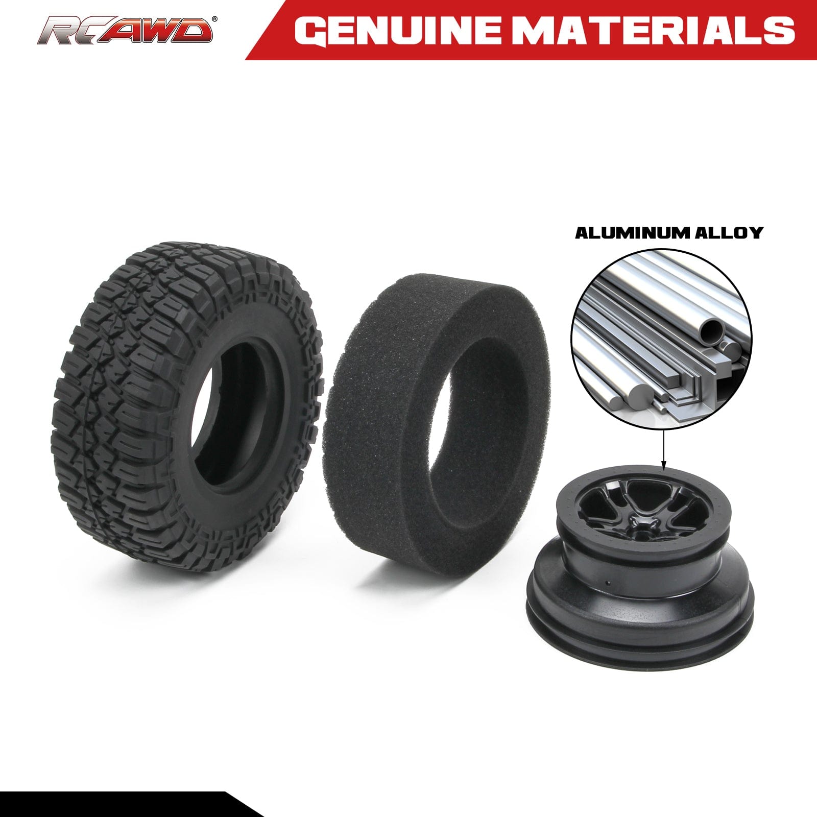 RCAWD losi baja rey RCAWD Losi Baja Rey 119*47mm  Mounted Tires  Pre-glued 10 Spokes 4pcs