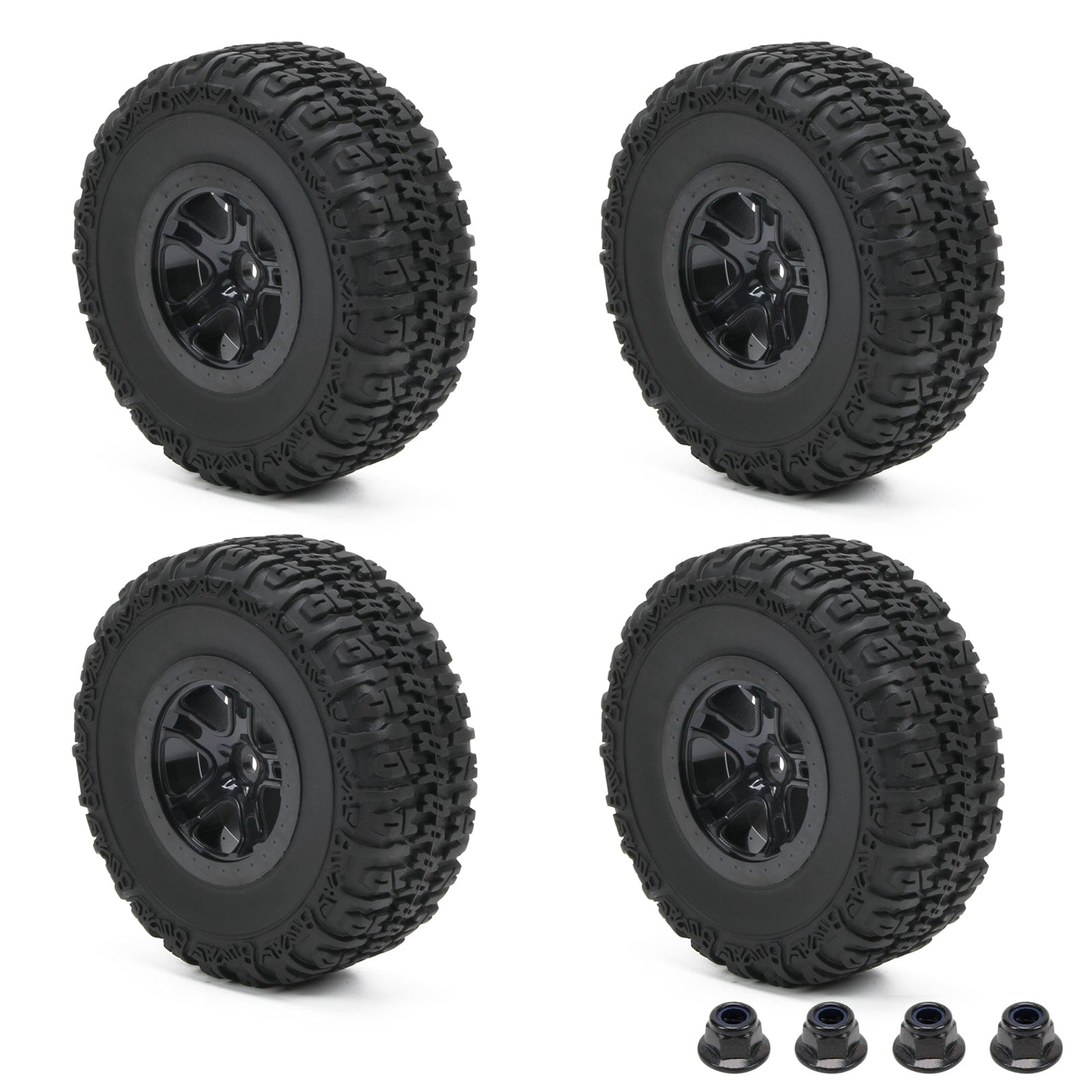 RCAWD losi baja rey RCAWD Losi Baja Rey 119*47mm  Mounted Tires  Pre-glued 10 Spokes 4pcs