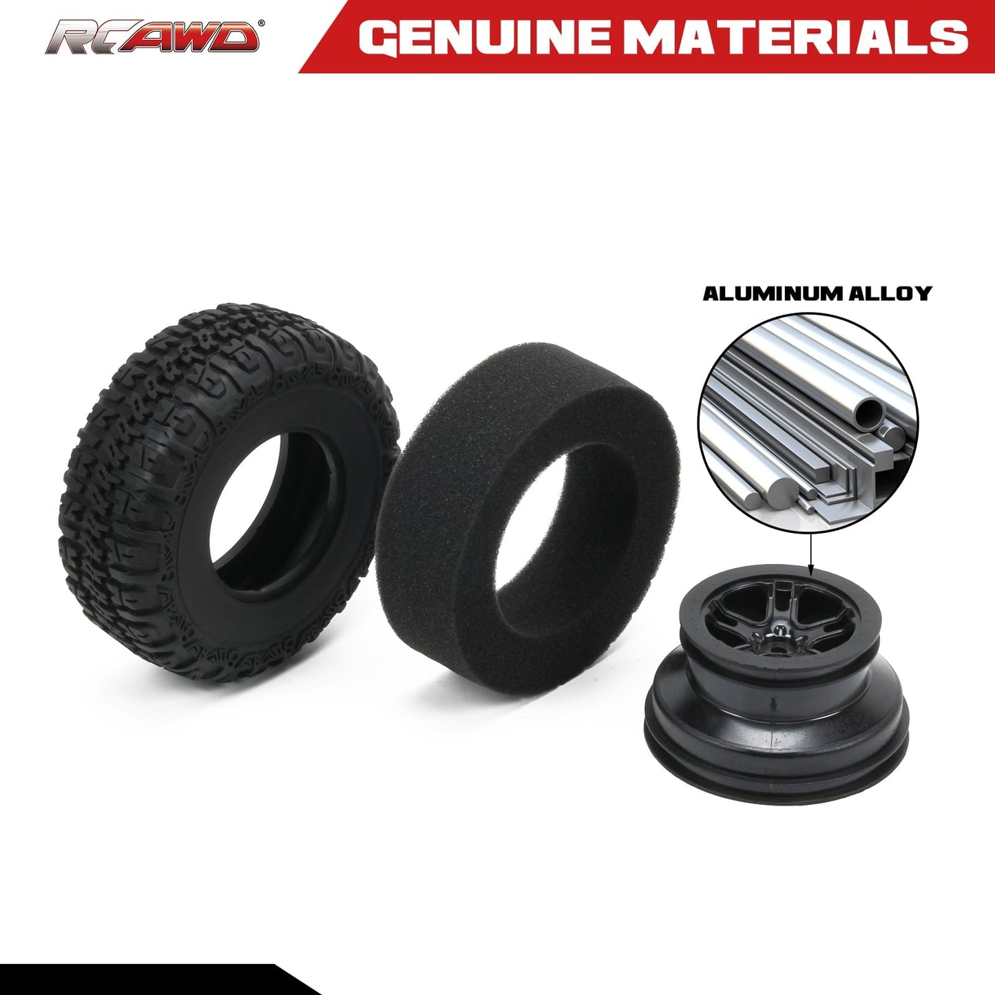 RCAWD losi baja rey RCAWD Losi Baja Rey 119*47mm  Mounted Tires  Pre-glued 10 Spokes 4pcs