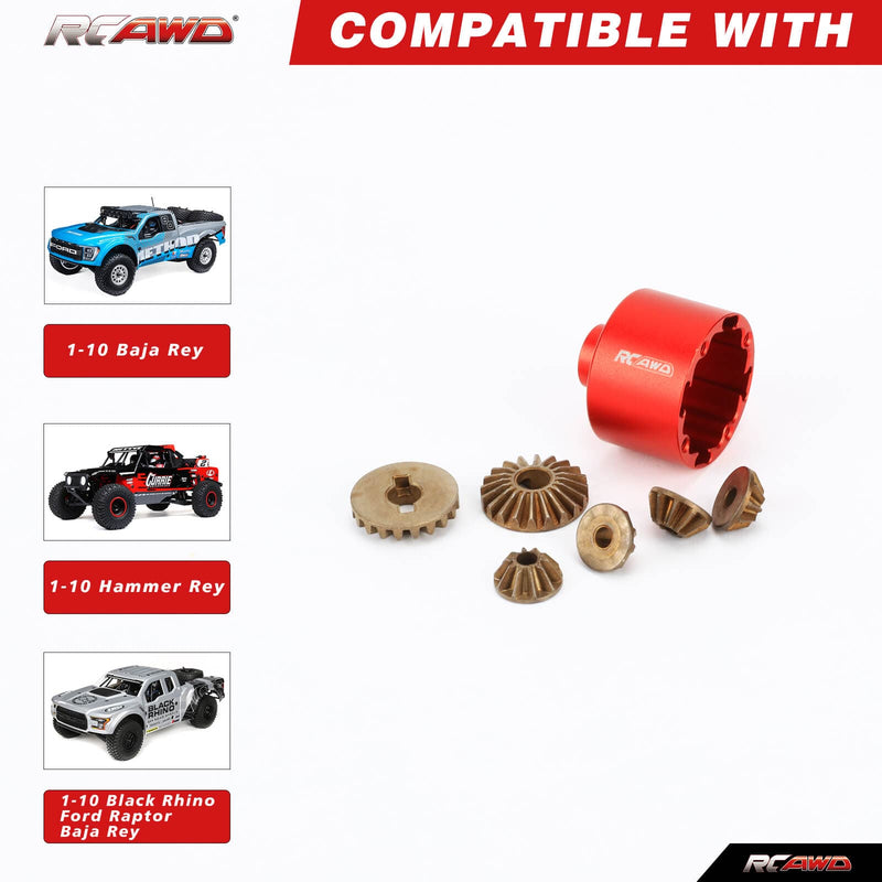 RCAWD losi baja rey RCAWD Losi Baja Rey 4WD Upgrades Front Center Rear HD Diff Housing and Internals Set