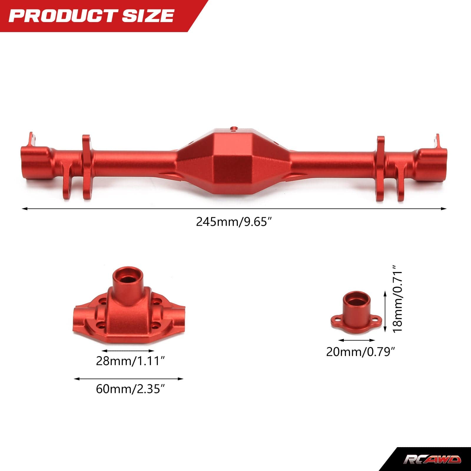 RCAWD losi baja rey RCAWD Losi Baja Rey Hammer Rey Upgrades Front Axle Housing Set