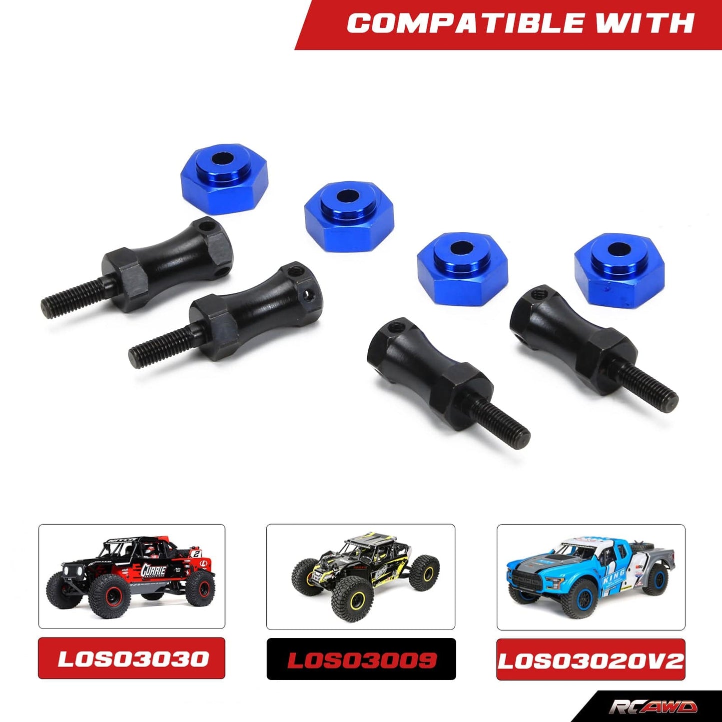 RCAWD losi baja rey RCAWD Losi Baja Rey Hammer Rey Upgrades Lengthen 15mm to 17mm Hex