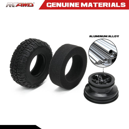 RCAWD losi baja rey RCAWD Losi Baja Rey Tires 119 *47mm Pre-glued 5 Spokes Square Pattern 4pcs