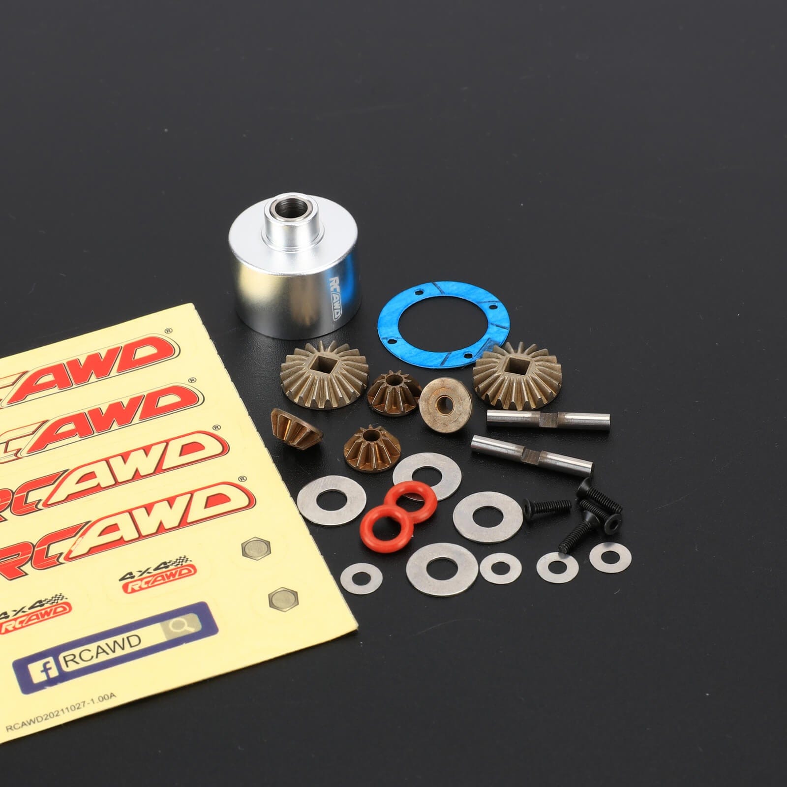 RCAWD losi baja rey Rear / Silver RCAWD Losi Baja Rey 4WD Upgrades Front Center Rear HD Diff Housing and Internals Set