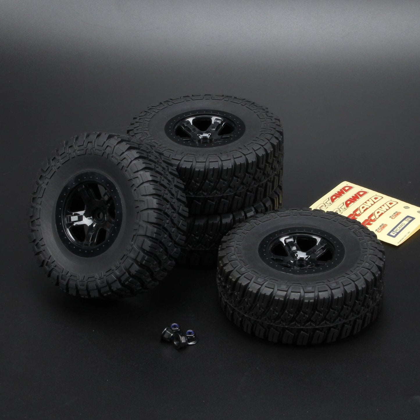 RCAWD losi baja rey Square Tires RCAWD Losi Baja Rey Tires 119 *47mm Pre-glued 5 Spokes Square Pattern 4pcs