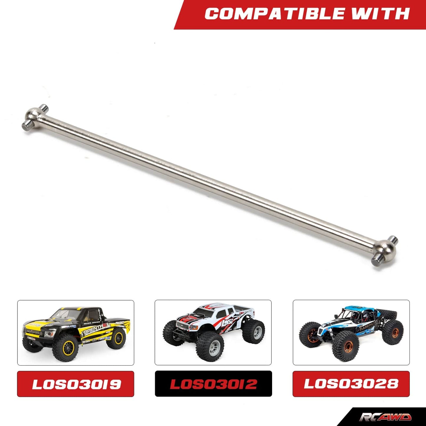 RCAWD LOSI Lasernut U4 RCAWD Losi Upgrade F/R Center Dogbone for Lasernut Tenacity