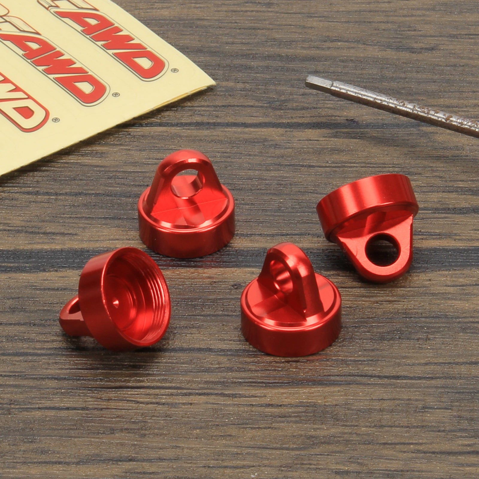 RCAWD LOSI Lasernut U4 Red RCAWD Losi Lasernut Upgrades Aluminum Shock Caps 4pcs