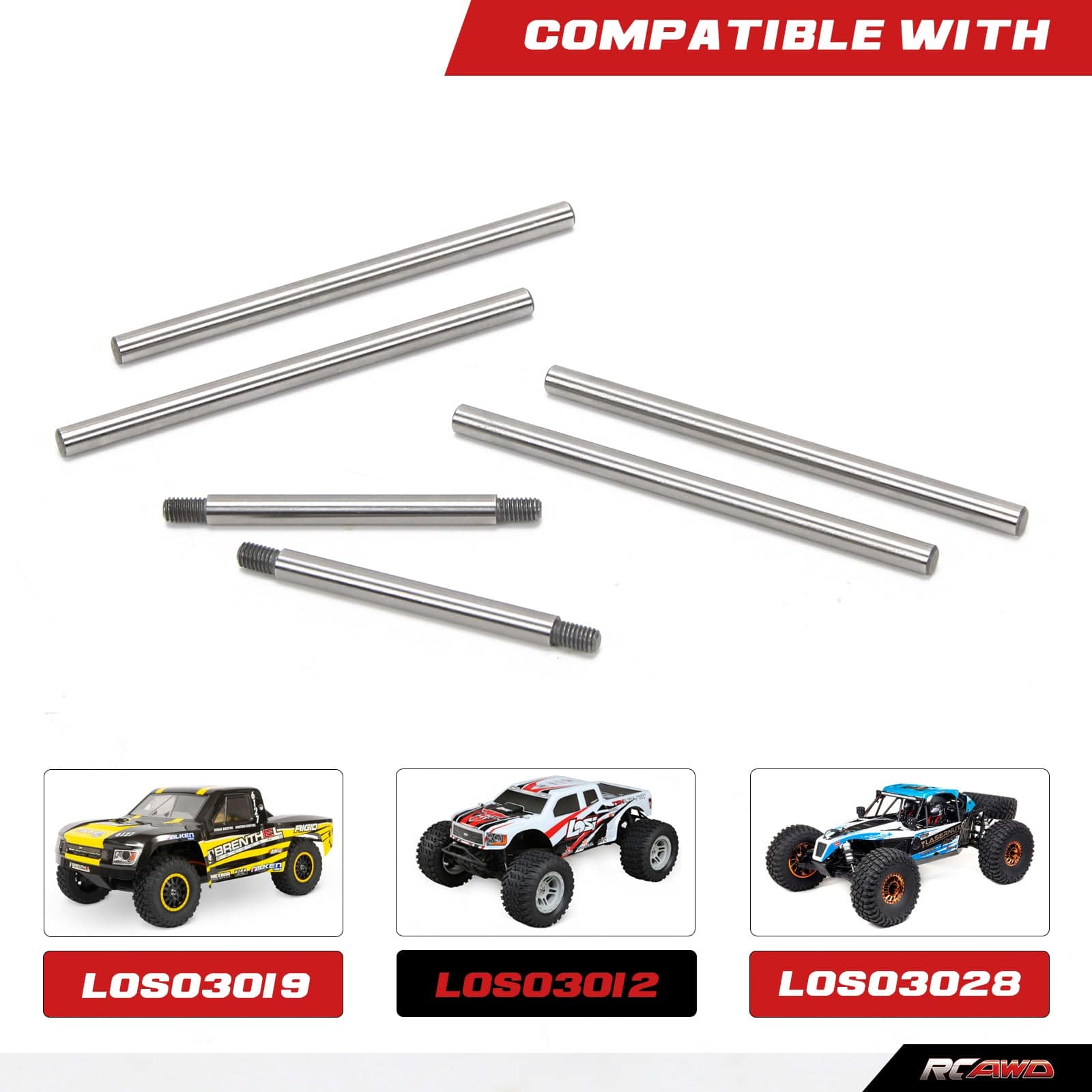 RCAWD LOSI Lasernut U4 sku RCAWD Losi Upgrades Hingepin and Kingpin Set for Lasernut Tenacity