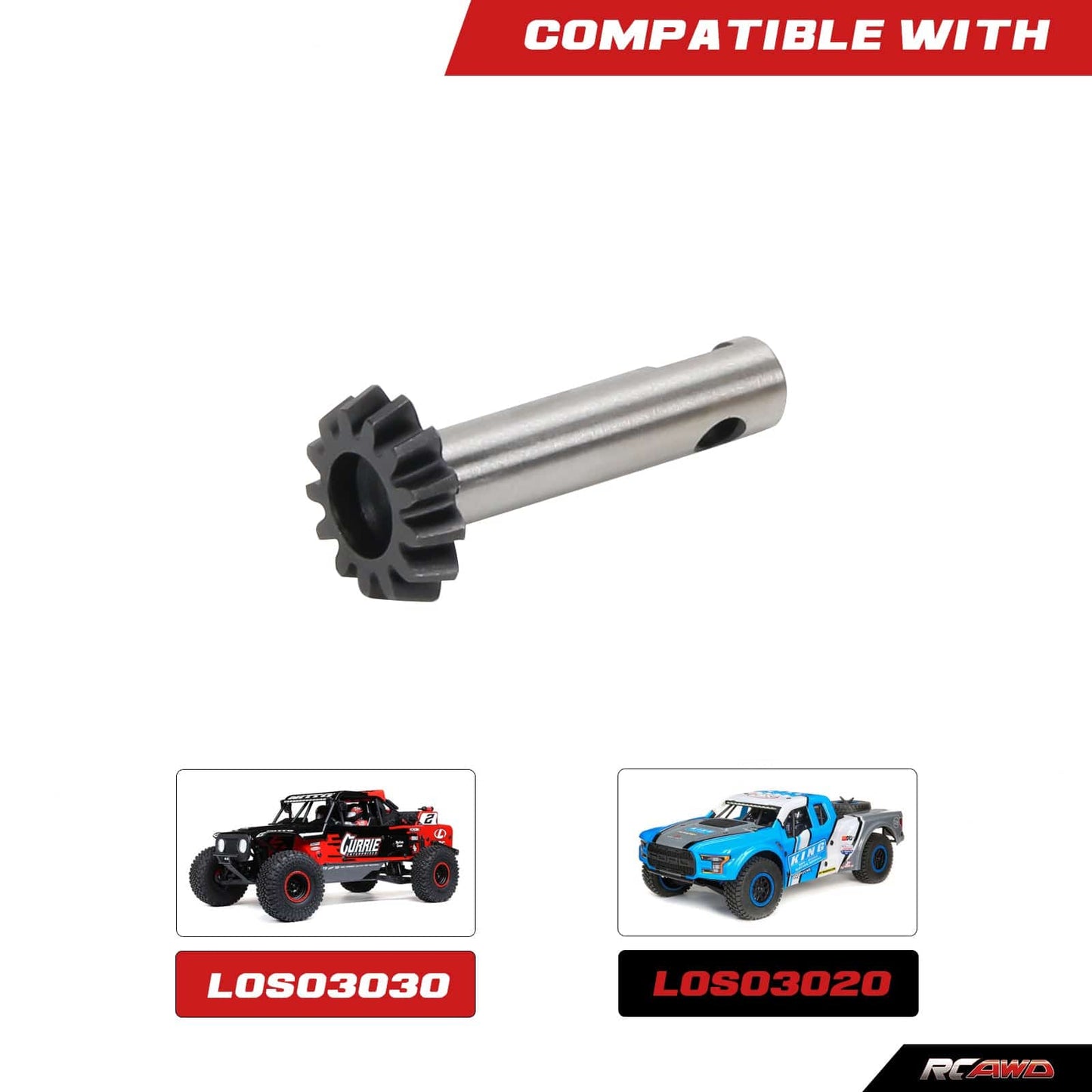 RCAWD Losi LMT Upgrade parts 40crmo 13T Differential Pinion gear diff gear LOS242042 - RCAWD