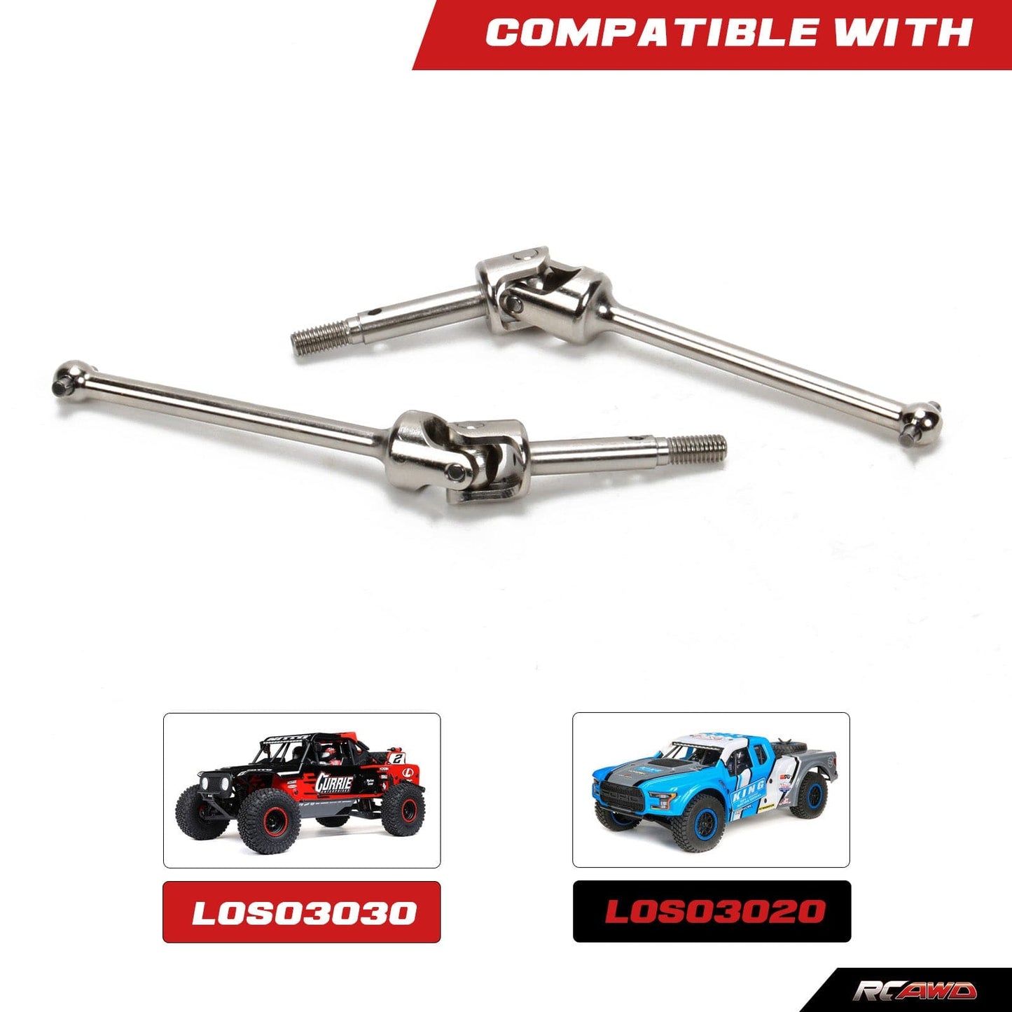 RCAWD Losi LMT Upgrade parts #45 Front Universal Driveshaft Set U - joint drive shaft LOS242048 - RCAWD