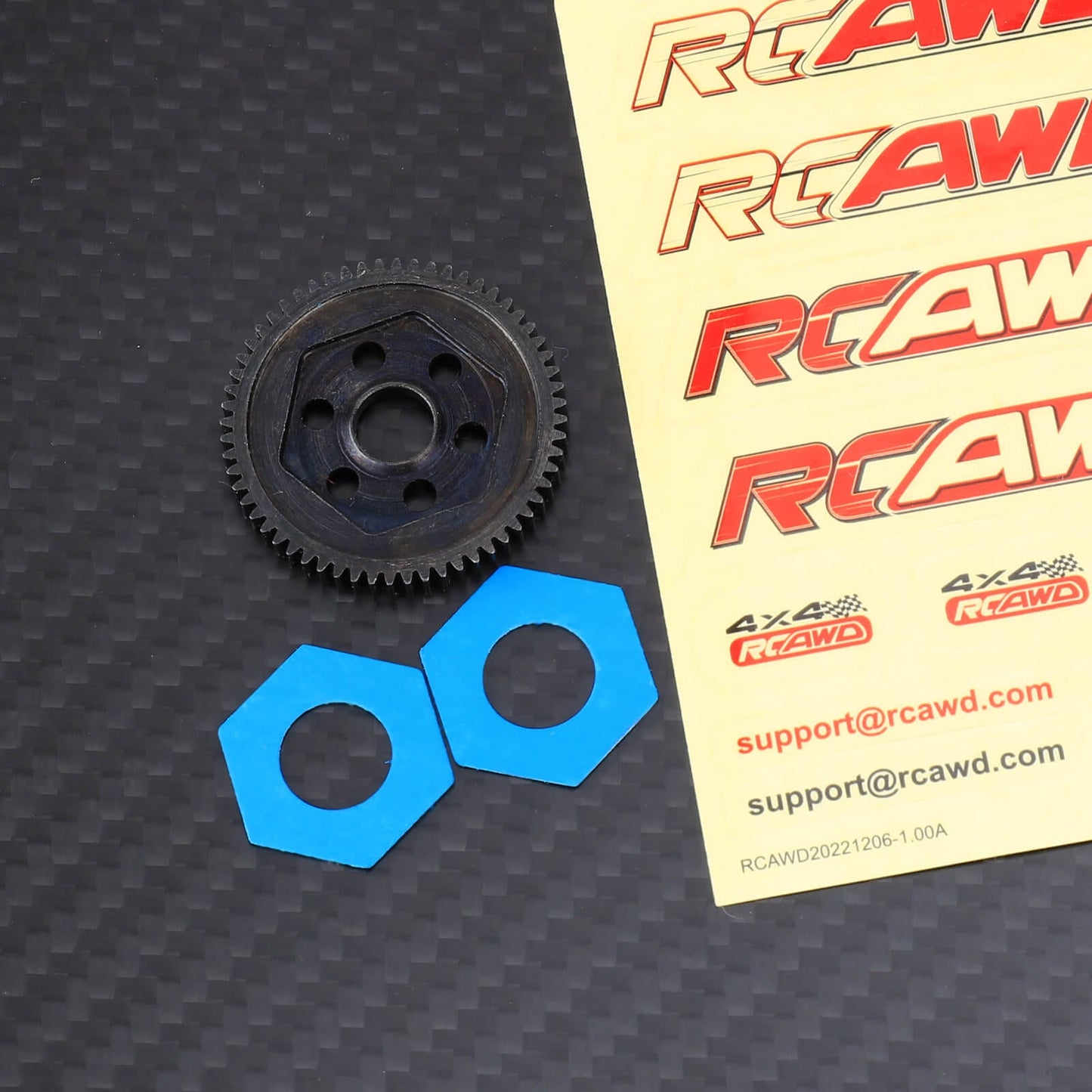 RCAWD LOSI MINI 2.0 Version RCAWD Losi Mini-B Mini-T Upgrades 2.0 Version 60T Spur Gear with Slipper Pads