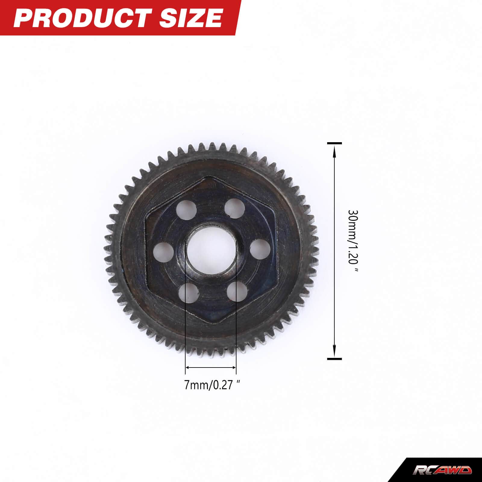 RCAWD LOSI MINI 2.0 Version RCAWD Losi Mini-B Mini-T Upgrades 2.0 Version 60T Spur Gear with Slipper Pads