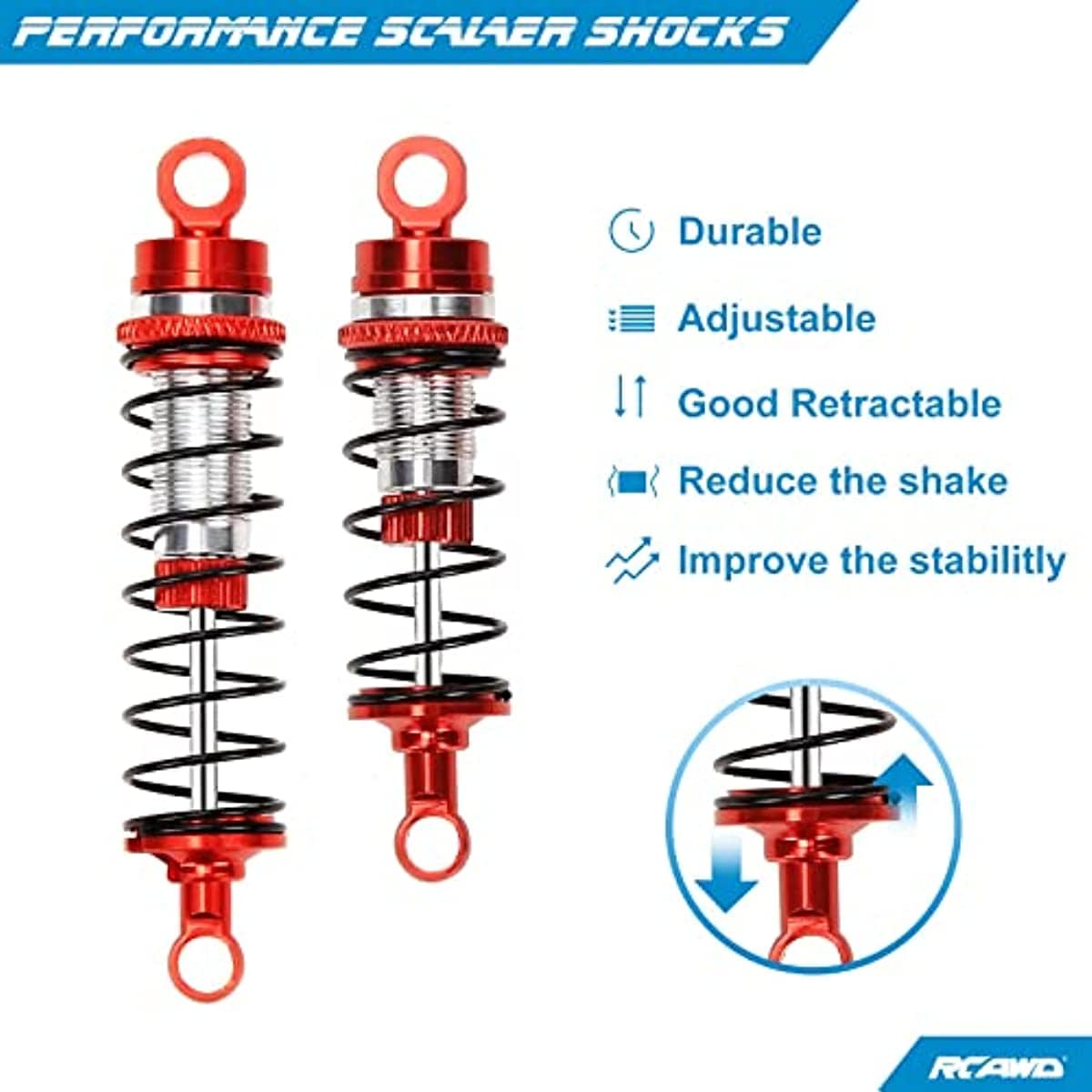 RCAWD LOSI mini - B mini - T Upgrades Shock Absorber Damper Oil Filled Type LOS213000 LOS213001 - RCAWD