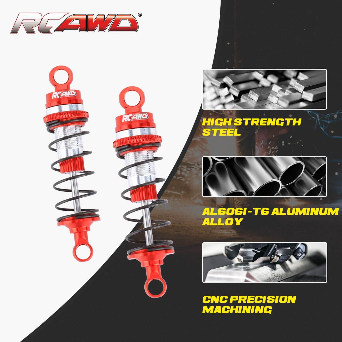 RCAWD LOSI MINI RCAWD LOSI mini-B mini-T Shock Absorber Damper Oil Filled Type 2.0 Version