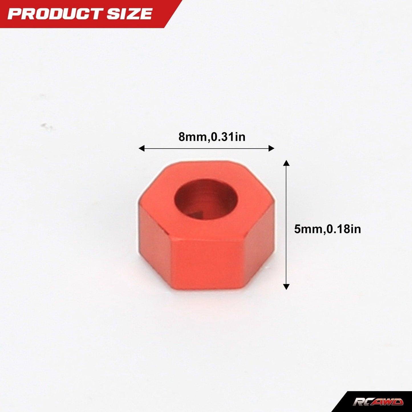 RCAWD LOSI MINI RCAWD Losi Mini-B Mini-T Upgrades Wheel Hex Pin 2pcs