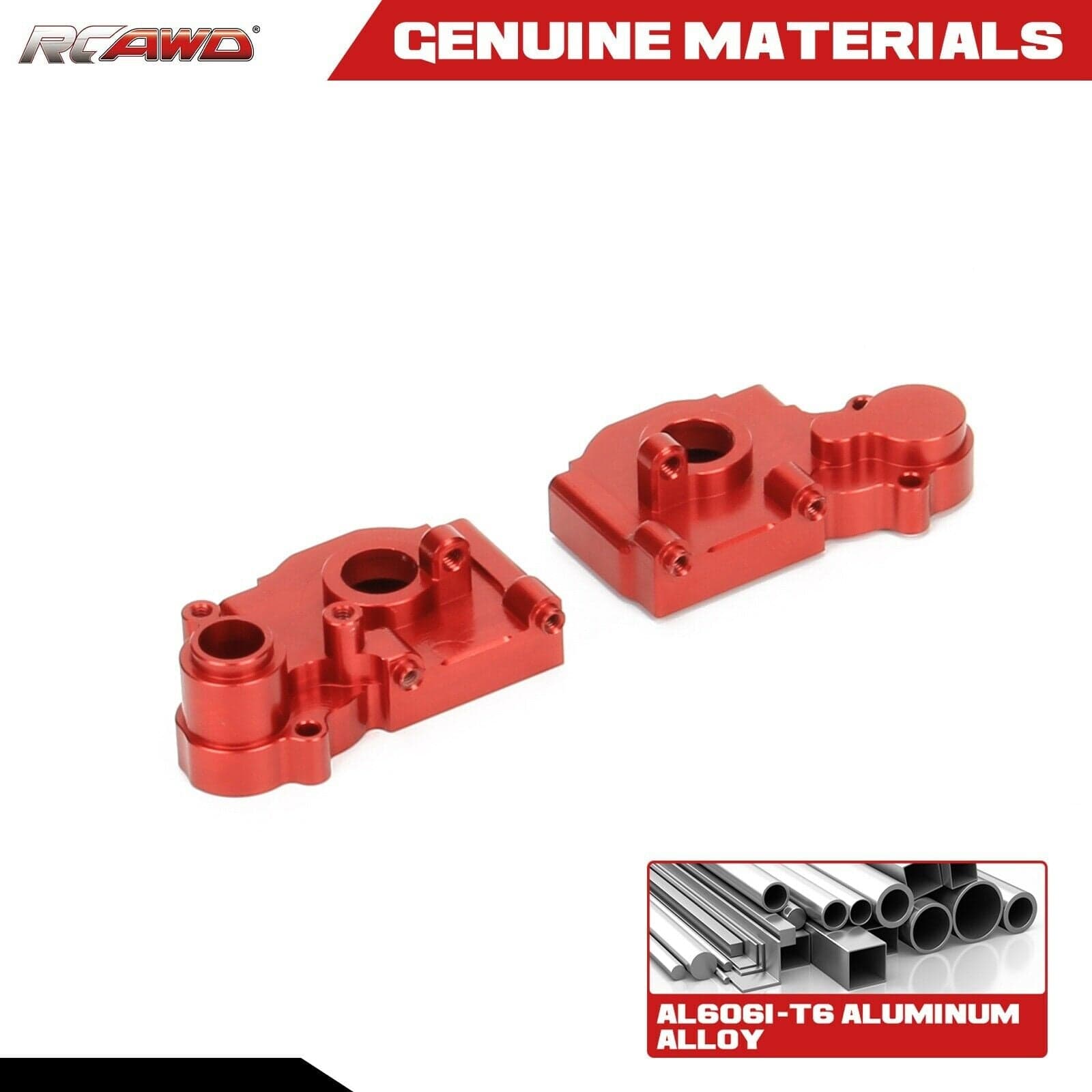 RCAWD LOSI MINI Red RCAWD Losi Mini-B Mini-T upgrades Alloy Transmission Case Housing  LOS212017