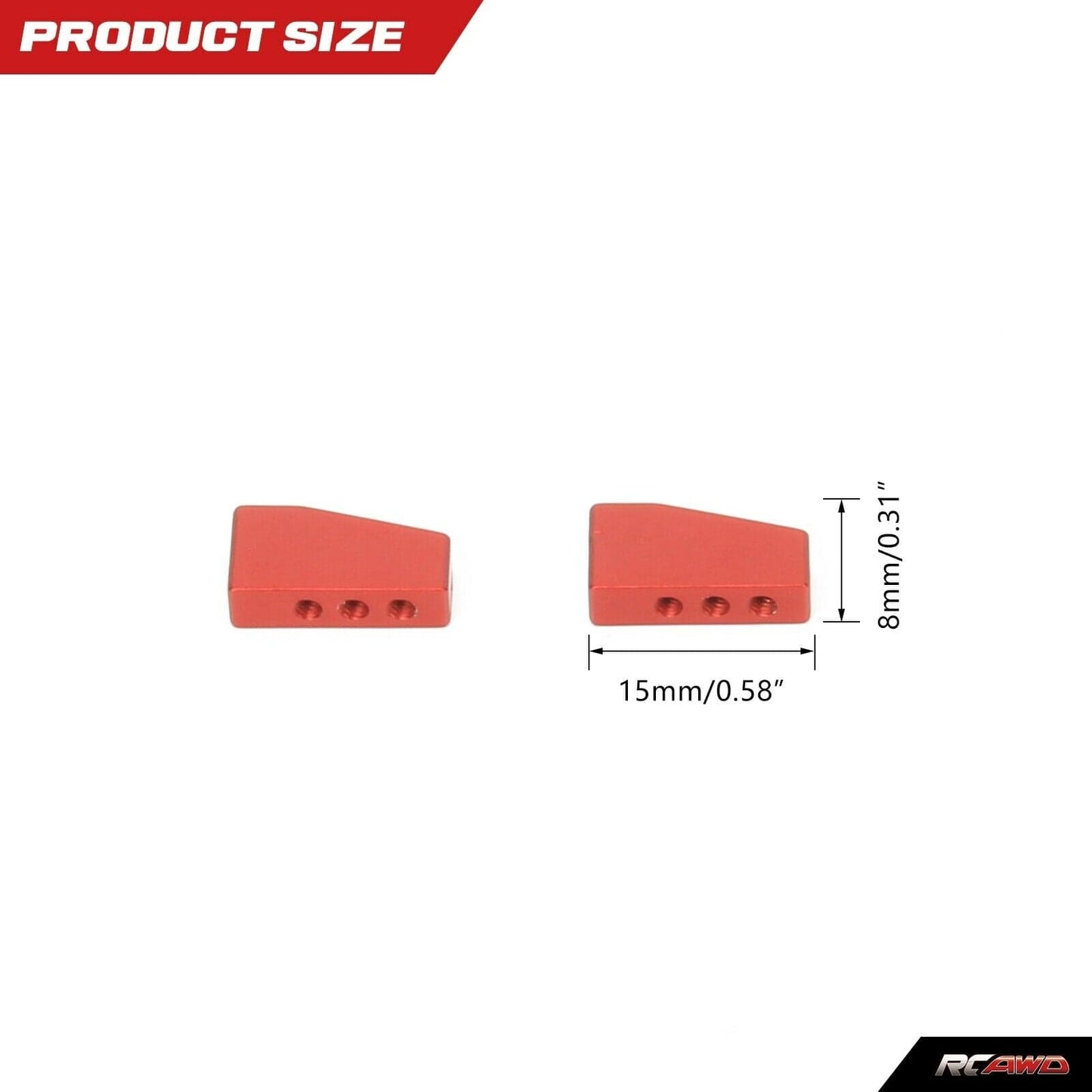 RCAWD LOSI MINI Red RCAWD Losi Mini-B Mini-T upgrades Servo Mount Set Los311008