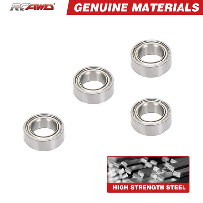 RCAWD LOSI MINI Silver RCAWD Losi Mini-B Mini-T Upgrades 4 x 7 x 2.5mm Ball Bearing 4pcs