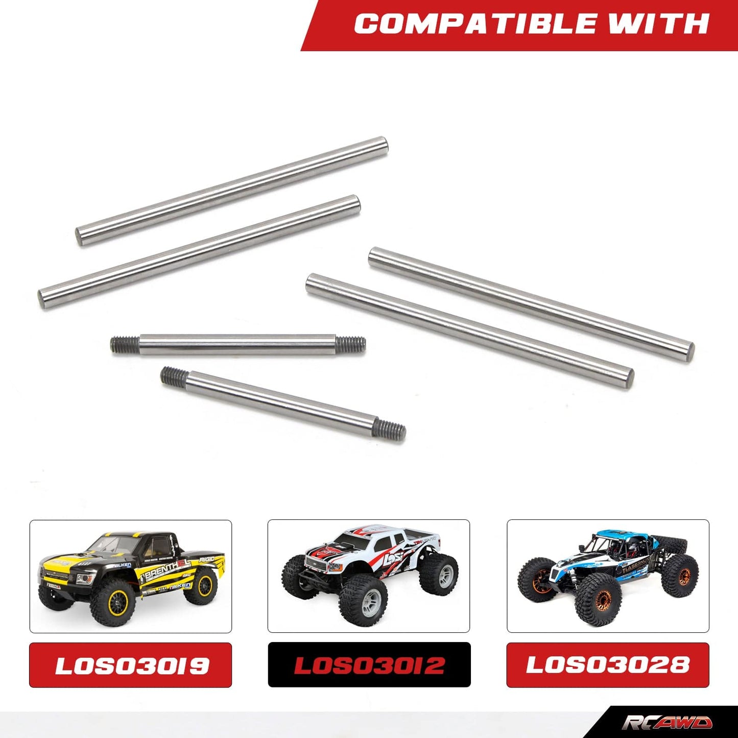 RCAWD Losi Upgrades Hingepin and Kingpin Set for Lasernut Tenacity - RCAWD