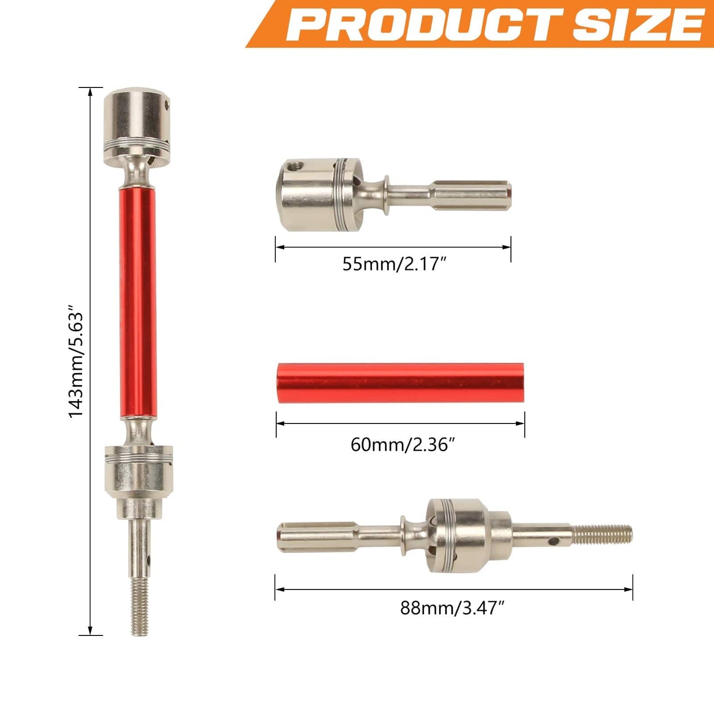 RCAWD Maxx Drive Shaft 4pcs - RCAWD