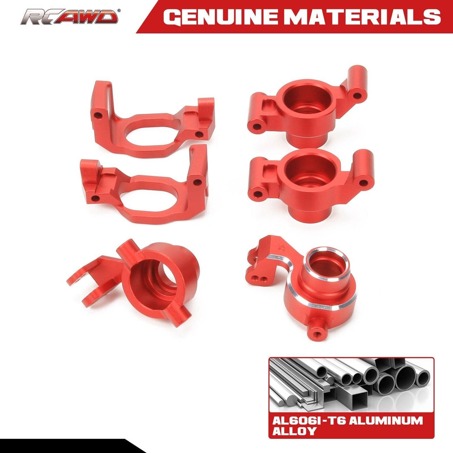 RCAWD Maxx Steering Caster Blocks Hub Carrier Set - RCAWD