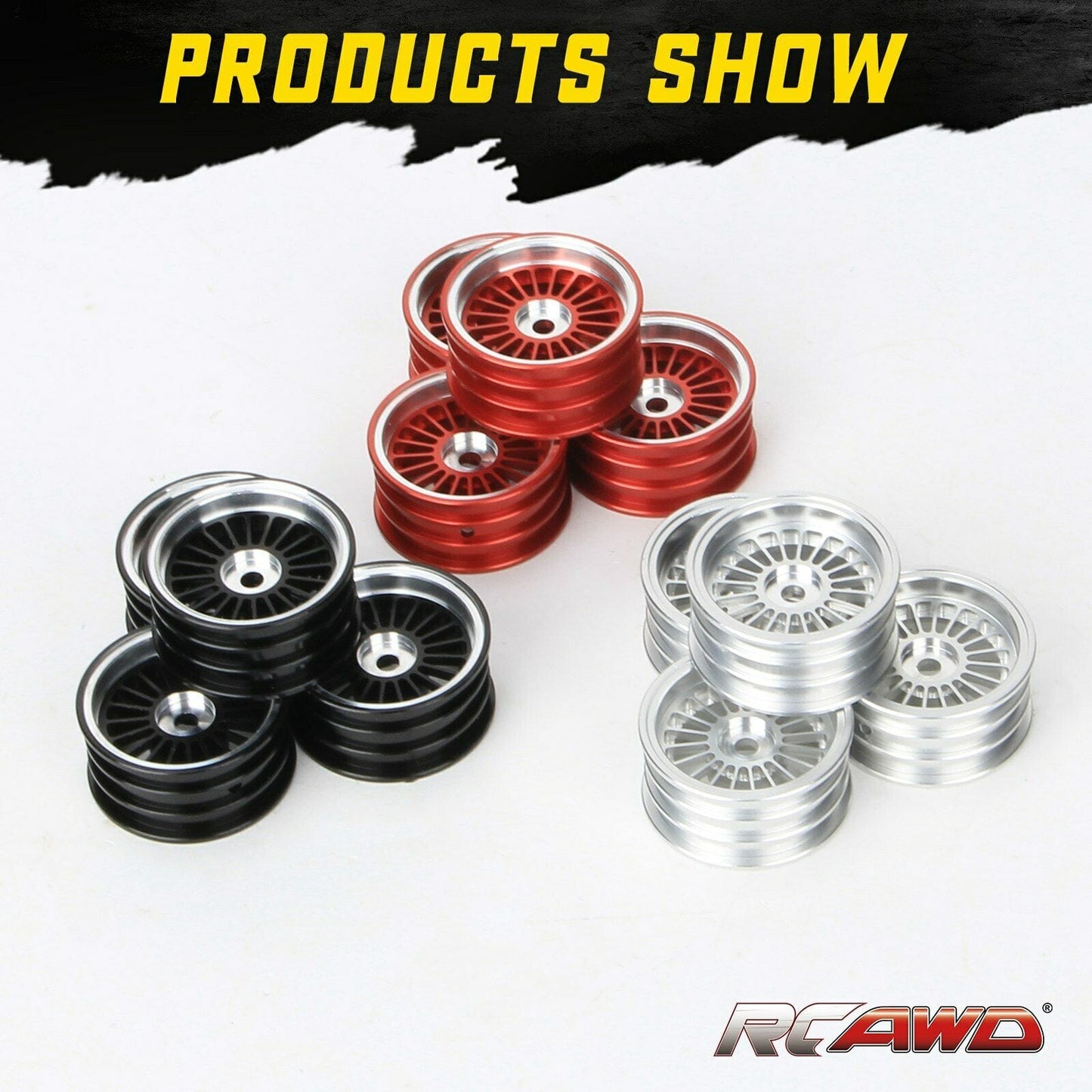 RCAWD Metal Wheel for Axial SCX24 Crawlers SCX2468 - RCAWD