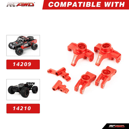 RCAWD mjx RCAWD Hyper Go 14210 14209 Full Aluminum Steering Assembly Set
