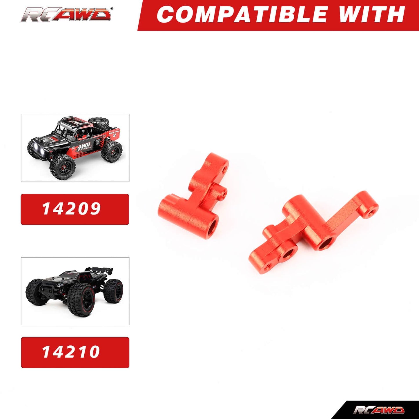 RCAWD mjx RCAWD Hyper Go 14210 14209 Full Aluminum Steering Componet Set