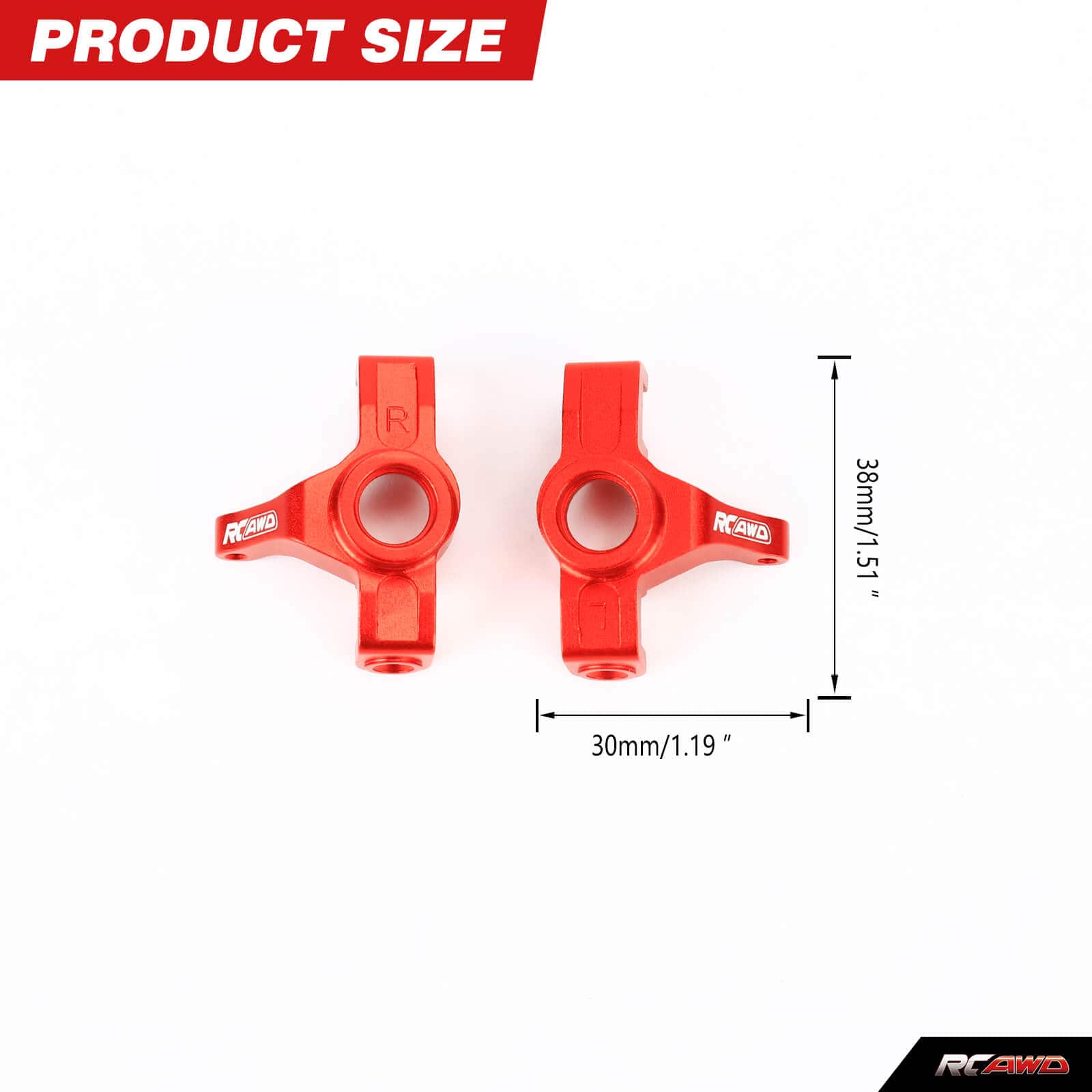RCAWD mjx RCAWD Hyper Go 14210 14209 Full Aluminum Steering knuckle Carriers Set