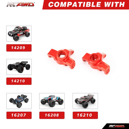 RCAWD mjx RCAWD Hyper Go 14210 14209 Full Aluminum Steering knuckle Carriers Set