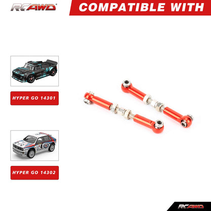 RCAWD mjx RCAWD Hyper Go 14210 14209 Full Aluminum Steering Linkages Set