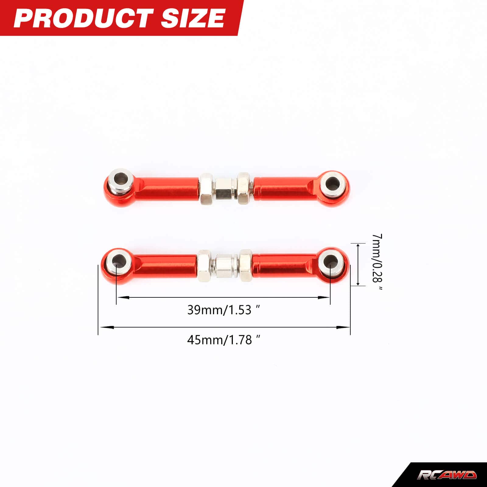 RCAWD mjx RCAWD Hyper Go 14210 14209 Full Aluminum Steering Linkages Set
